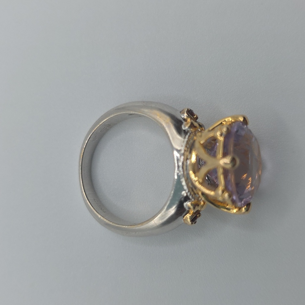 Victoria Wieck  Rose De France Amethyst And Garnet Ring - Picture 13 of 13